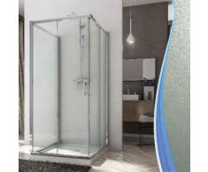 Box Doccia 3 Lati 90x75x90 Cm 2 Ante Scorrevoli In Cristallo Opaco 6mm H185 Fosterberg Vejle Trio