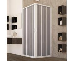 Box Doccia Angolare 80x100 Cm 2 Ante A Soffietto In Pvc H185 Tausani