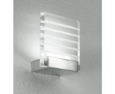 Applique Alluminio Cromo Diffusore Acrilico Lampada Da Bagno Led 3 Watt Luce Calda Intec Led-w-hydra/3w