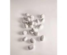 Set 24 Ciottoli Per Camino A Bioetanolo In Materiale Ignifugo Stones Rocks Bianco