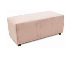 Panca In Velluto 100x48x44 Cm Soriani Rosa Cipria