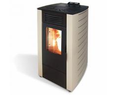 Stufa A Pellet Ad Aria 7.0kw 160m3 King 8 Sabbia