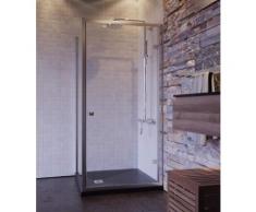 Box Doccia Angolare 70x100 Cm 1 Anta Battente In Cristallo Trasparente 6mm H195 Ol Docce Gaia
