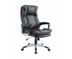 Poltrona Direzionale Da Ufficio Ergonomica In Ecopelle Nero Benzoni