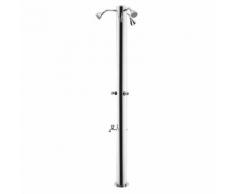 Doccia Da Giardino Tripla 3 Rubinetti E Lavapiedi Ati Docce Mul-3r Inox Anodizzato