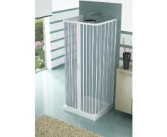 Box Doccia 3 Lati 80x100x80 Cm 2 Ante A Soffietto In Pvc H185 Caldoni Mars Verde Marmo