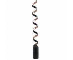 Piantana Simil Nastro Alluminio Nero Oro Lampada Moderna Led 30 Watt Luce Naturale Ambiente Led-helix-pt10