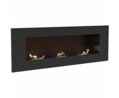 Camino A Bioetanolo Da Incasso 120x40x14,2cm Con Vetro Flig Bismarck