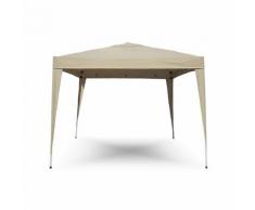 Gazebo Da Giardino Pieghevole 2x3m Telo In Poliestere Con Ventilazione Taddei Automatico Ecrù