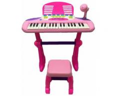 Pianola 37 Tasti Con Sgabello Mp3 E Registratore Kids Joy Gioca E Suona Rosa