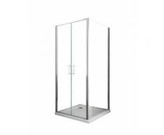 Box Doccia Angolare 65x120 Cm 2 Ante Battenti In Cristallo Trasparente 6mm H190 Ginelli Saloon