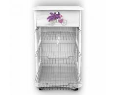 Carrello Multiuso Da Cucina In Legno 3 Ripiani Vezzani Bike With Love Bianco