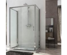 Box Doccia 3 Lati 75x110x75 Cm 1 Anta Scorrevole In Cristallo Trasparente 6mm H185 Fosterberg Kolding Trio