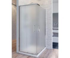 Box Doccia Angolare 70x70 Cm 2 Ante Scorrevoli In Cristallo Opaco 6mm H195 Ol Docce Adry