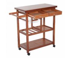 Carrello Da Cucina Da Cucina Con Cassetti In Legno 81x38x85 Cm Benzoni