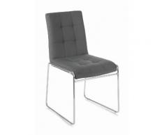 Sedia Imbottita In Eco Pelle Tomasucci Alice Grey