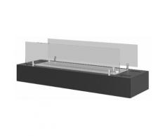 Camino A Bioetanolo Da Tavolo 60x8x19 Cm Dumas Firebox 600 Nero Con Vetro