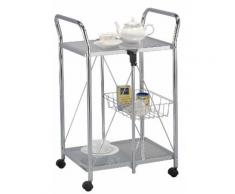 Carrello Da Cucina Pieghevole Cromato In Acciaio Tosini Ta019c