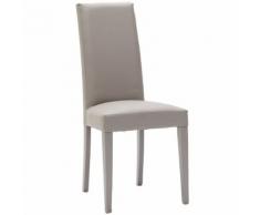 Sedia Imbottita In Ecopelle La Seggiola Vertigo Slim Grigio Ghiaccio