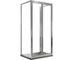 Box Doccia 3 Lati 75x70x75 Cm 2 Ante Battenti In Cristallo Trasparente 4mm H198 Fosterberg Maribo Trio