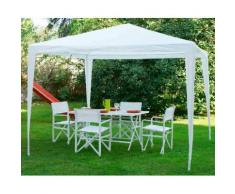 Gazebo Da Giardino In Ferro 3x3m Vorghini Promo Bianco