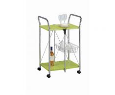 Carrello Da Cucina Pieghevole Verde In Acciaio Tosini Ta019g