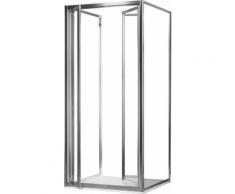 Box Doccia 3 Lati 75x100x75 Cm 2 Ante Battenti In Cristallo Trasparente 4-6mm H185 Fosterberg Skagen Trio