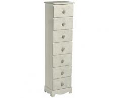 Cassettiera In Legno 7 Cassetti Mini Adami Lipsia Beige Chiaro