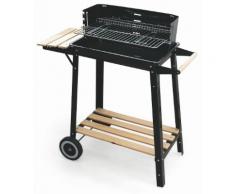Barbecue A Carbone Carbonella Rettangolare Con Ruote Soriani Sun-day Nero
