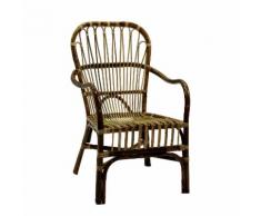 Poltrona Da Giardino In Rattan 64x73h45/98cm Adami Naturale
