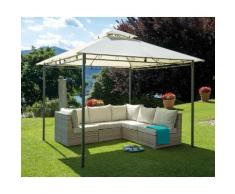 Gazebo Da Giardino In Ferro 3x3m Vorghini Ecrù