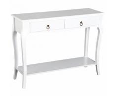 Tavolo Consolle Per Ingresso Bianco 100x33x76 Cm Benzoni