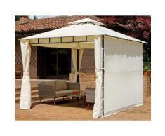 Gazebo Da Giardino In Ferro 3x3m Vorghini Iron Ecrù
