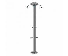 Doccia Da Giardino Quadrupla 4 Temporizzatori E 2 Lavapiedi Ati Docce Mul-4p Inox Anodizzato