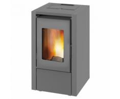 Stufa A Pellet Ad Aria 5,8 Kw 145 M3 King King 6 Grigia