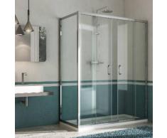 Box Doccia Angolare 70x160 Cm 2 Ante Scorrevoli In Cristallo Trasparente 6mm H185 Fosterberg Kolding Duo