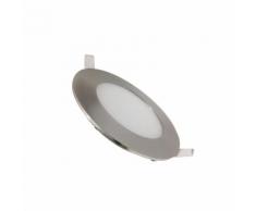 Faretto LED da incasso 3W rotondo slim bordo argento diametro 8cm