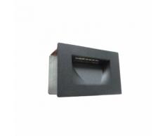 Segnapasso NERO 3w E8- faretto led da muro giardino casa illuminazione led