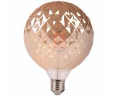 Lampadina Vintage LED filamento E27 6W sfera G125 ambrata L77-6W-DIMM