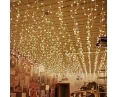 Ghirlanda a tenda 14 pendenti 140 led IP44 luce Calda 3 metri GHI-140LED-YE