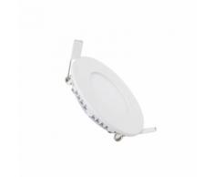 Faretto LED da incasso 3W rotondo slim bordo bianco diametro 8cm