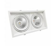 AR111 Ghiera portafaretto orientabile 40w 2x20w completa di 2 faretti LED