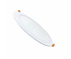 Faretto LED da incasso 24W rotondo slim bordo bianco diametro 225mm Fi50-24W