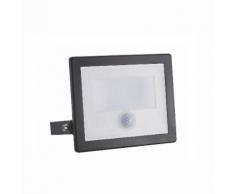 Faretto LED 30W super slim con sensore di movimento crepuscolare esterno Nero