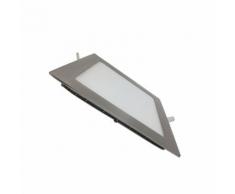 Faretto LED 18w da incasso quadrato slim bordo argento lato 22cm