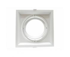 Ar111 Faretto incasso Orientabile led Portalampada Ghiera rifinitura bianco