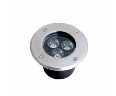 Faretto LED 3W calpestabile da incasso da esterno FS-3B_3X1W