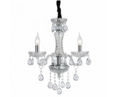 Lampadario da soffitto Lussuoso Barocco Cristallo Trasparente 3 Bracci 2081-3