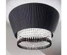 Antealuce Paolina Plafoniera Design Paralume Plisse E Cristalli D.55 Cm.