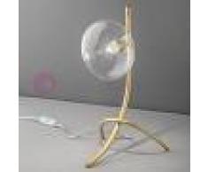 Metal Lux Light snc Dolce Lampada Da Comodino Design Cromo O Oro Sfera In Vetro Soffiato